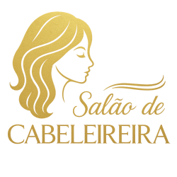 logo salao de cabeleireira dourado